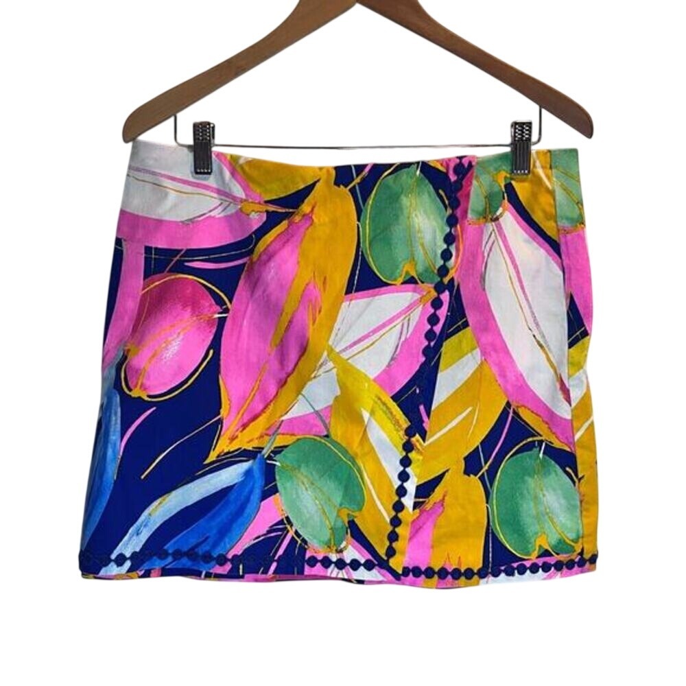Crown & Ivy Women Size‎ 14 Colorful Tropical Skort (J312)